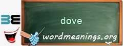 WordMeaning blackboard for dove